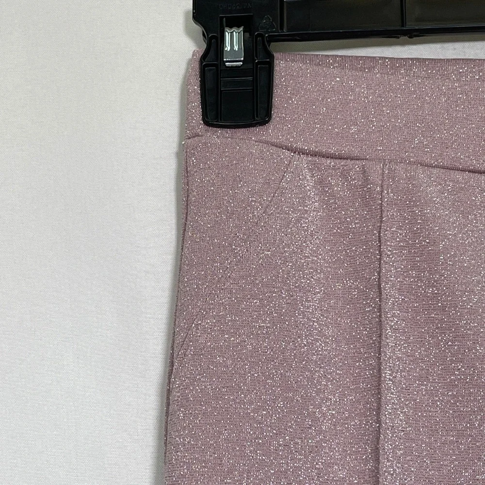 Chiara Boni La Petite Robe Metallic Pink Top & Straight Leg Pants Women's Sz 38